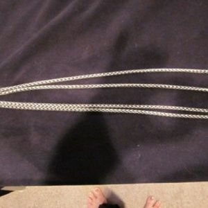 P Sandig Silver Nickel Chain Belt